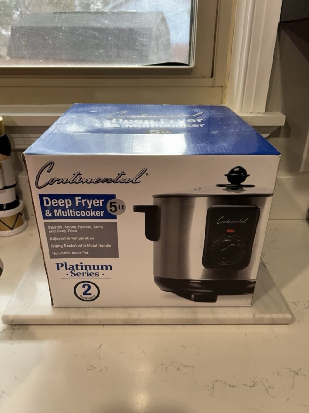 5 Lt. Electric Deep Fryer and Multi Cooker Stainless Steel Platinum Series